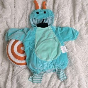Snail Costume 6-12 Months Baby Infant Halloween New Blue Orange 2 Piece Hooded